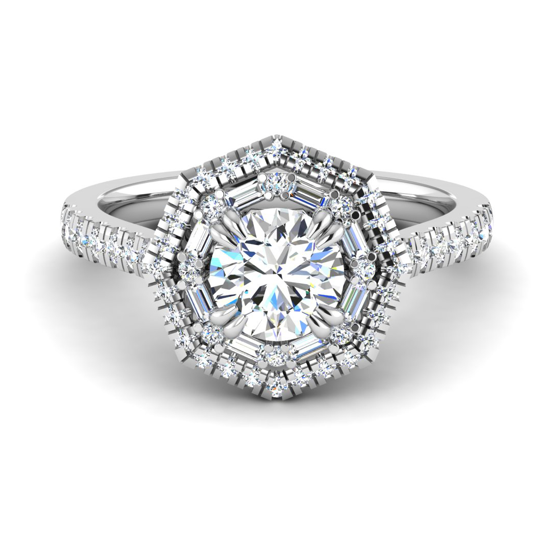 Kendall Halo Engagement Ring